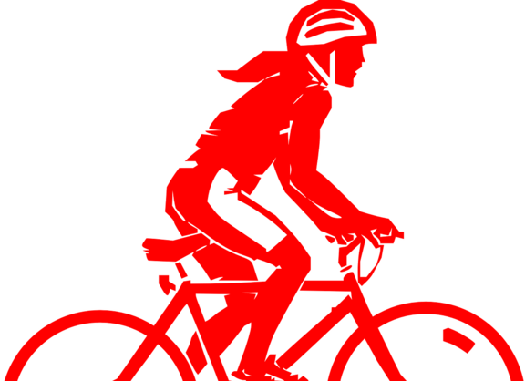 Frau auf dem Rad