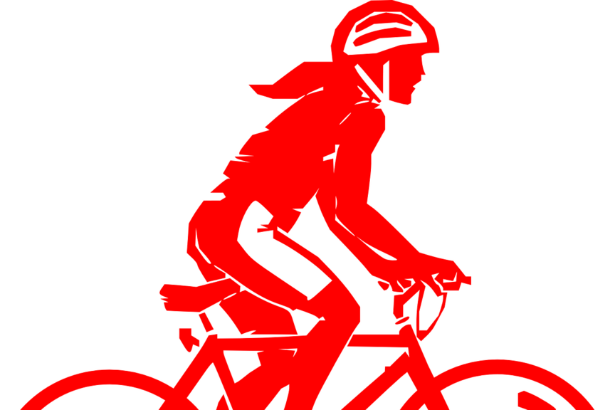 Frau auf dem Rad Frau auf dem Rad